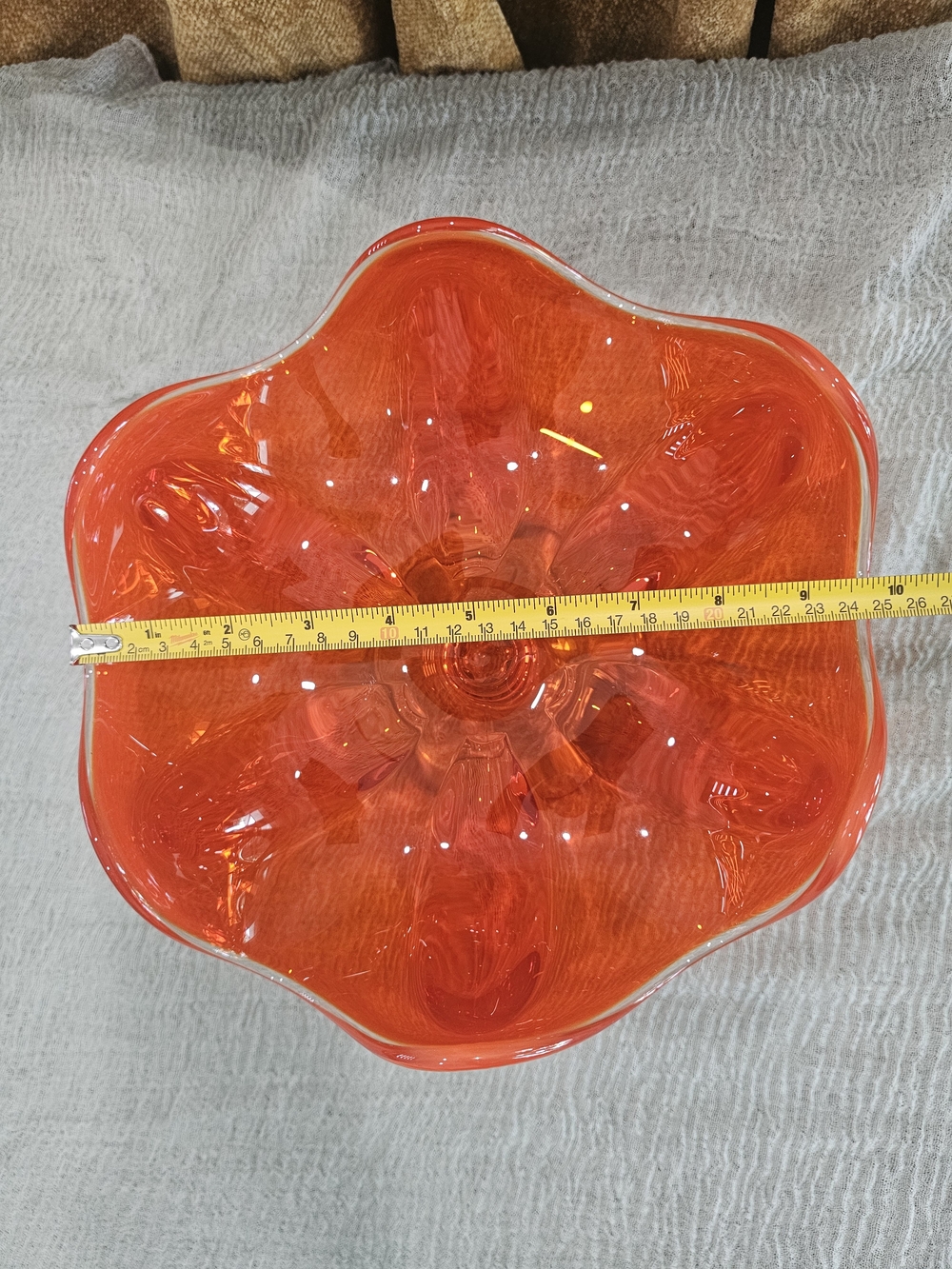 Viking Epic Persimmon Glass Compote Bowl Vintage Mid-century - Picture 7 of 8